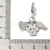 Rack Plating Alloy Crystal Rhinestone European Dangle Charms PALLOY-S189-22P-3