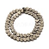 Electroplated Natural Lava Rock Beads Strands G-Q1009-G01-01F-2