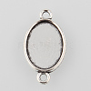 Antique Silver Tibetan Style Alloy Flat Oval Cabochon Connector Settings LS-TIBE-M022-06AS-5