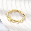 Brass Micro Pave Clear Cubic Zirconia Finger Rings for Women CU-CBAE7DF-12G-02-3