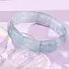 Rectangle Natural Dyed White Jade Imitation Aquamarine Beaded Stretch Bracelets for Women Men GG-CBA9ACE-C11-3