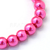 Baking Paint Pearlized Glass Pearl Round Bead Strands X-HY-Q330-8mm-10-2