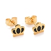 304 Stainless Steel Enamel Stud Earrings EJEW-B009-14G-2