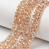 Electroplate Glass Beads Strands EGLA-A034-T4mm-K13-1