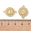 Rack Plating Brass Cubic Zirconia Virgin Mary Connector Charm KK-C084-01B-G-3