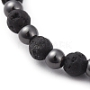 Natural Lava Rock Beads Stretch Bracelets BJEW-JB04802-5