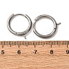 201 Stainless Steel Hoop Earring Findings STAS-D379-06C-P-3