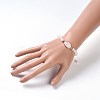 Natural Rose Quartz Braided Bead Bracelets BJEW-JB04210-01-5