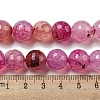 Faceted Natural Dragon Veins Agate Beads Strands G-F447-12mm-L08-5