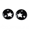 Spray Painted Brass Charms KK-Q252-003A-2