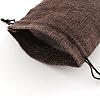 Polyester Imitation Burlap Packing Pouches Drawstring Bags ABAG-R004-14x10cm-10-3