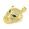 Brass Micro Pave Cubic Zirconia Pendants KK-K354-13I-G-2