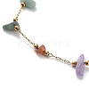 Natural & Synthetic Mixed Gemstone Chips Beaded Chain Necklace NJEW-G124-01A-2