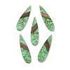Transparent Resin & Walnut Wood Big Pendants WOOD-G018-16D-1