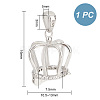 Anti-Tarnish 1Pc 925 Sterling Silver Micro Pave Cubic Zirconia Pendants STER-PH0001-24P-2