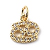 Brass Micro Pave Cubic Zirconia Charms ZIRC-F131-16G-07-1