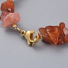 Natural Red Agate/Carnelian Chip Beaded Bracelets BJEW-JB04933-05-3