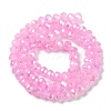 Baking Electroplate Glass Beads Strands DGLA-A039-J10mm-B18-2