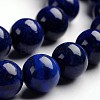 Round Natural Lapis Lazuli Gemstone Bead Strands G-J333-05-10mm-1