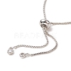Oval Natural Pearl Beaded Slider Bracelet BJEW-JB09315-01-5