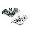 Halloween Bat Alloy Pave Natural Paua Shell Brooch PW-WG54377-03-1