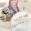 Bowknot Plastic Imitation Pearl Shoe Charms AJEW-WH0348-542B-01-6