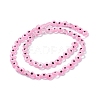 Handmade Evil Eye Lampwork Flat Round Bead Strands LAMP-L058-6mm-15-2