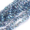 Electroplate Glass Beads Strands EGLA-F146-FR01-1