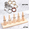 Wood Ring Display Stands ODIS-WH0001-42-6