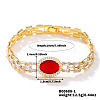 Brass Pave Cubic Zirconia Link Chain Bracelets RZ9378-1-1