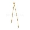 Brass Snake Chain & Ball Chain Ear Nuts KK-G510-16G-1