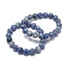 Natural Blue Spot Jasper Bead Stretch Bracelets BJEW-K212-C-039-1