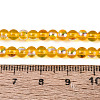 Electroplate Transparent Glass Beads Strands EGLA-Q132-4MM-A18-4