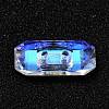 2-Hole Rectangle Glass Rhinestone Buttons BUTT-D001-H-M01-6
