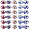60Pcs Handmade Porcelain European Beads PORC-SC0001-25A-7
