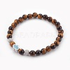 Natural Mixed Stone Beads Stretch Bracelets BJEW-JB03965-2