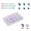 497Pcs 5 Style Rainbow ABS Plastic Imitation Pearl Beads OACR-YW0001-07F-2