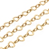 304 Stainless Steel Textured Ginkgo Leaf Link Chains CHS-Q009-07G-1
