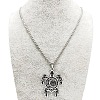 304 Stainless Steel Enamel Turtle with Black Sun Pattern Pendant Necklaces for Men FS-WGFBC27-01-4