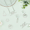 10Pcs 5 Style 201 Stainless Steel Laser Cut Pendants STAS-CN0001-23P-4