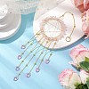Wire Wrapped Natural Rose Quartz Chips Ring Hanging Ornaments HJEW-JM02371-02-2