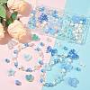 100Pcs 19 Styles Transparent Acrylic Beads MACR-FS0002-34-5