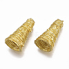 Brass Bead Cone Rhinestone Settings KK-T040-026-NF-1