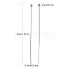 Tarnish Resistant 304 Stainless Steel Ball Head Pins STAS-K146-045-50x0.7mm-2