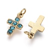 316 Surgical Stainless Steel Tiny Cross Charms STAS-F256-023A-G-3