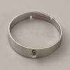 Adjustable 304 Stainless Steel Finger Ring Settings STAS-WH0033-11B-P-1