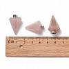 Cone/Spike/Pendulum Natural Rose Quartz Stone Pendants G-R278-82-4