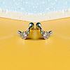 Angel Wing Heart 316L Surgical Stainless Steel Pave Cubic Zirconia Tongue Rings FS-WG901EE-02-1