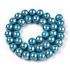 Electroplate Opaque Glass Beads Strands GLAA-T032-P8mm-AB13-2