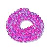 1 Strand Transparent Crackle Glass Round Beads Strands X-CCG-Q002-10mm-09-3